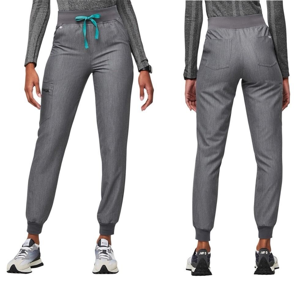 FIGS Women's High Waisted Zamora Jogger Scrub Pants in Graphite. Sz XS P